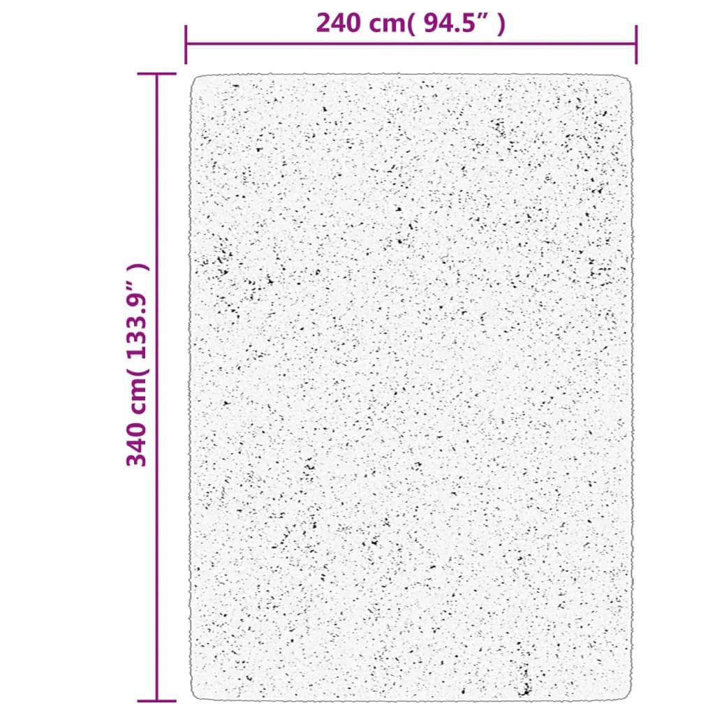 Tapis IZA Poils Courts Style scandinave Anthracite 240 x 340 cm, Polyester 100 pour Cent, Poil 8 mm, Confort pour Salon Chambre Couloir entrée