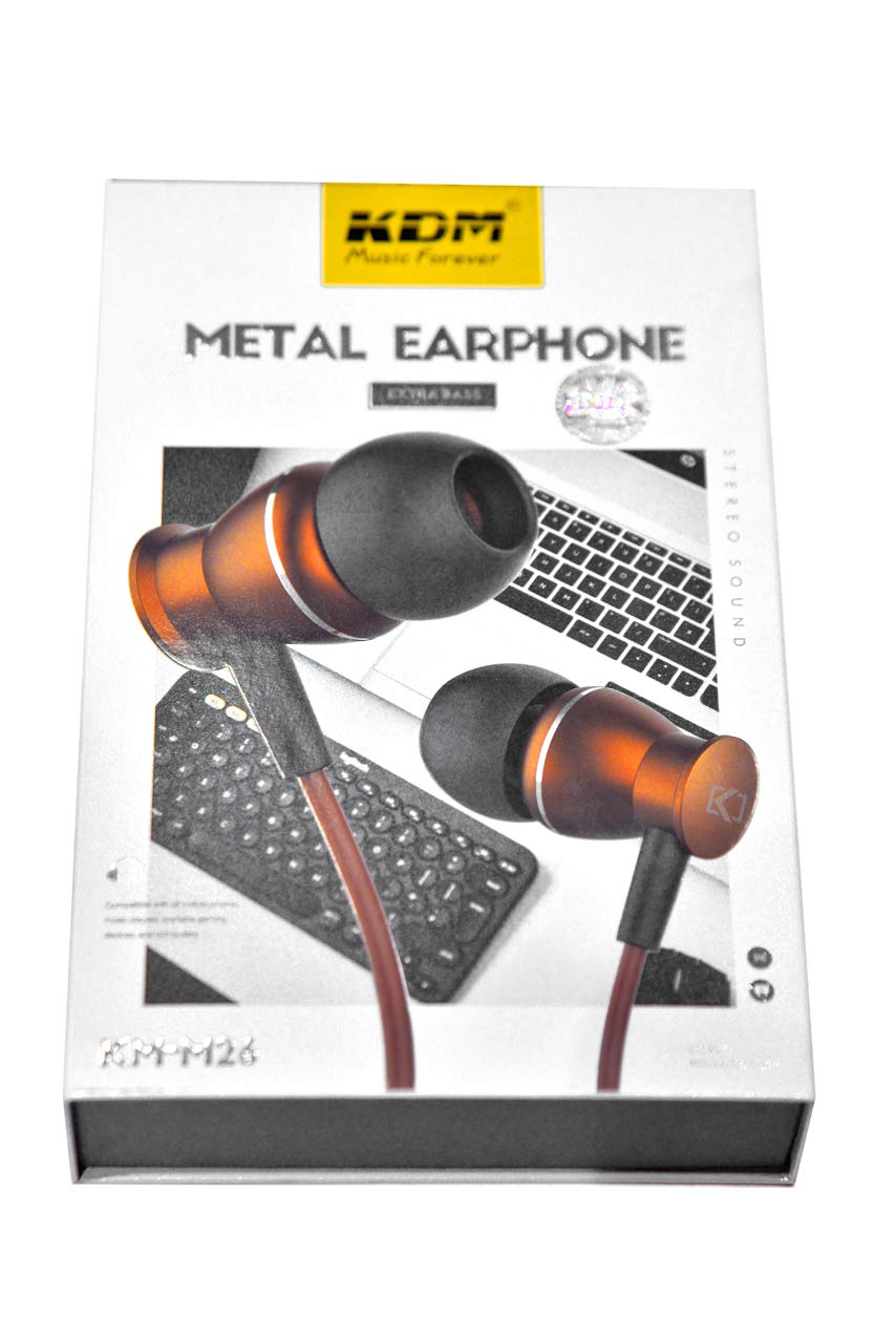 KDM M 26 Metal Earphones for All Android Smart Phone Supports Amazon
