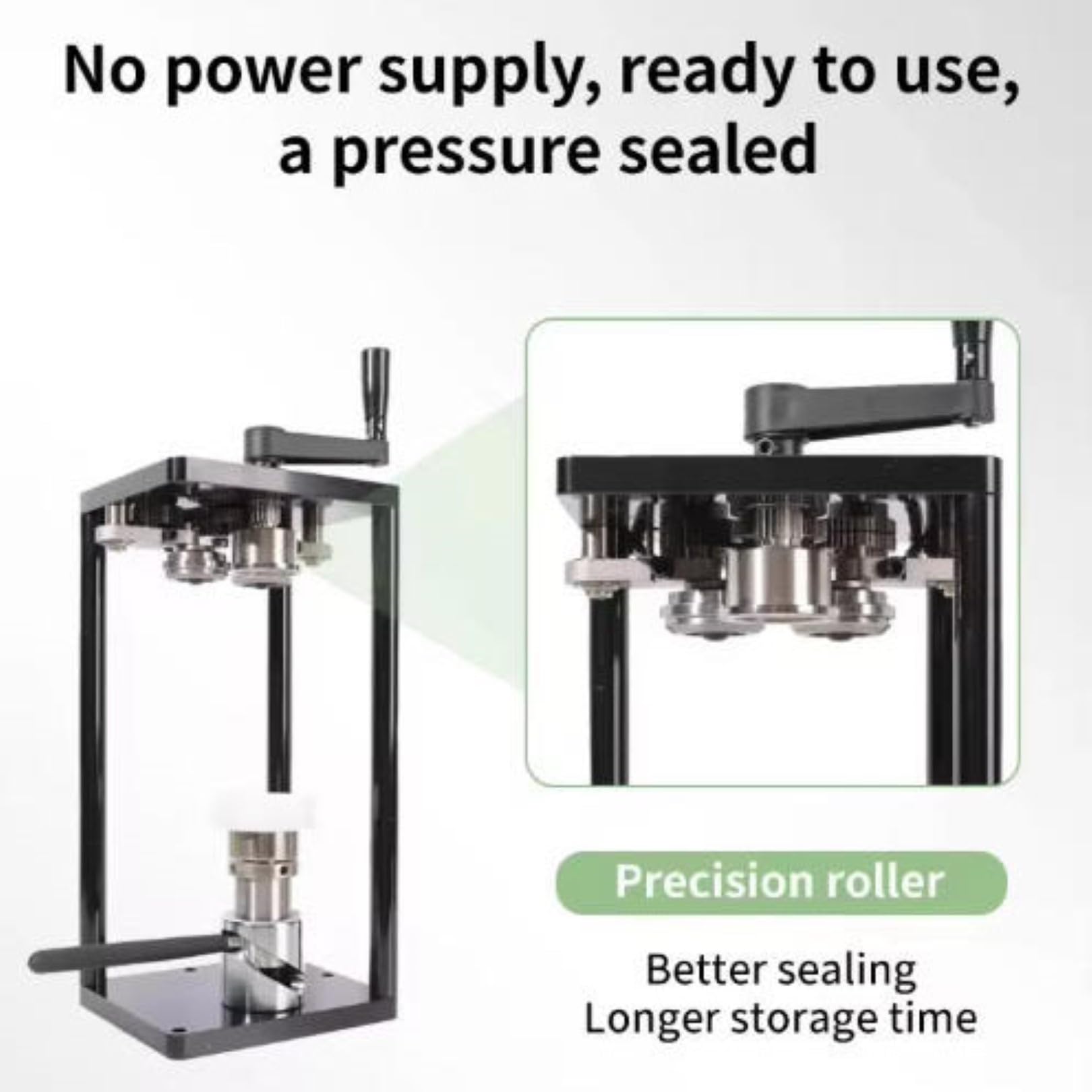 Outil manuel de scellage de canettes, machine rotative manuelle pour canettes d'aluminium et PET de 55 mm de diamètre, scelle jusqu'à 10 canettes par minute, durable et efficace