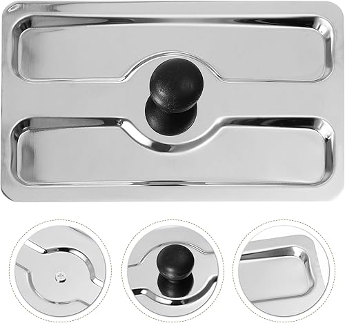 Miniatura 2 de Kichvoe Cubierta para tostadora de 2 rebanadas de acero inoxidable para tostadora de electrodomésticos, cubierta para máquina de pan, tostadora y