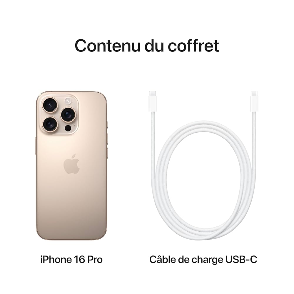 Apple iPhone 16Pro256GB 本体 Apple iPhone 16 Pro (256 Go) - Titane Sable : Amazon.fr
