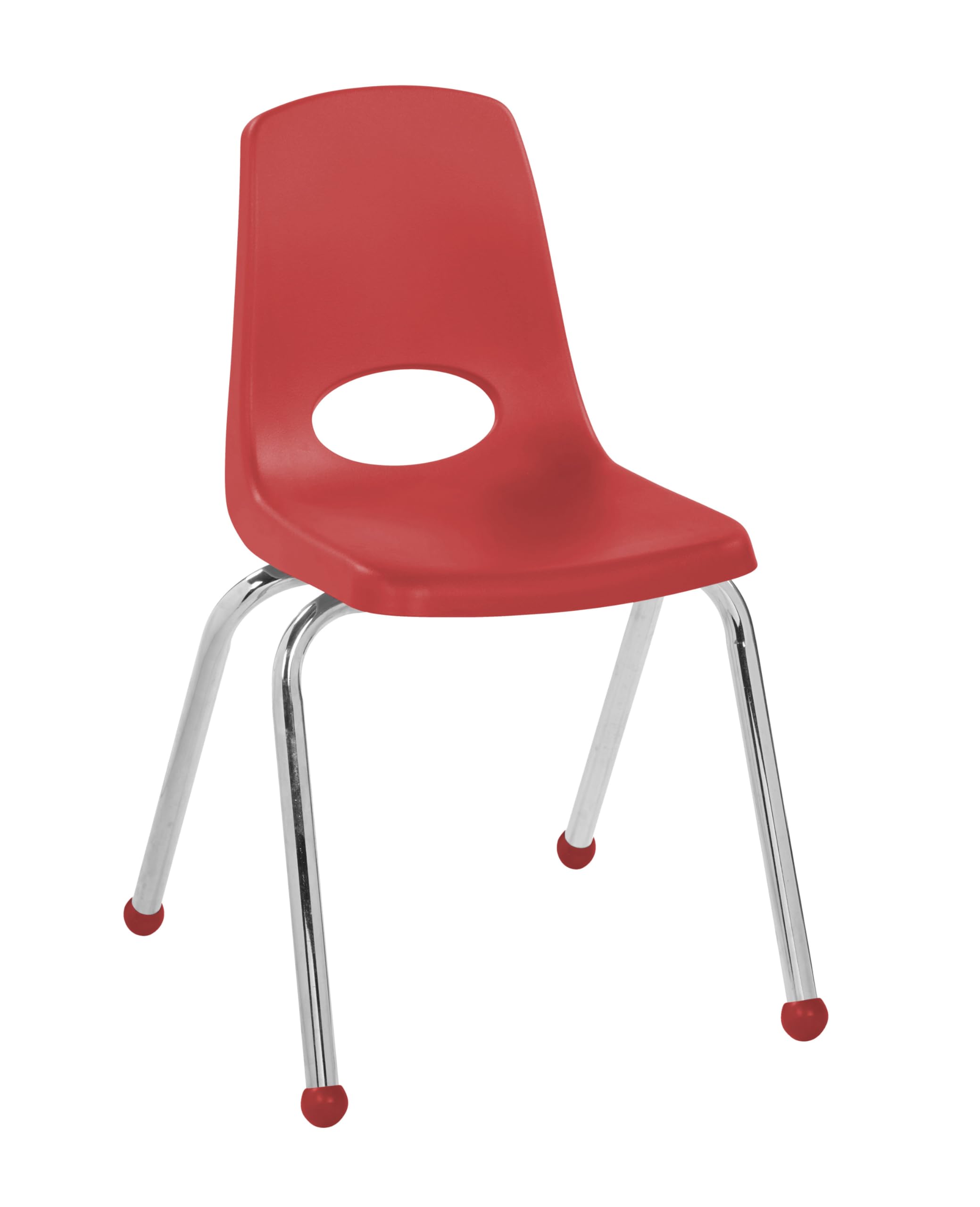 FDP 16" School Stack Chair, Stacking Student Seat with Chromed Steel Legs and Ball Glides for Classroom, Homeschool or Office - Seafoam, 11559-RD