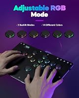 Sehawei Arcade Stick R16 16 gombos arcade kontroller PC/PS3/PS4/Switch-hez RGB LED 5