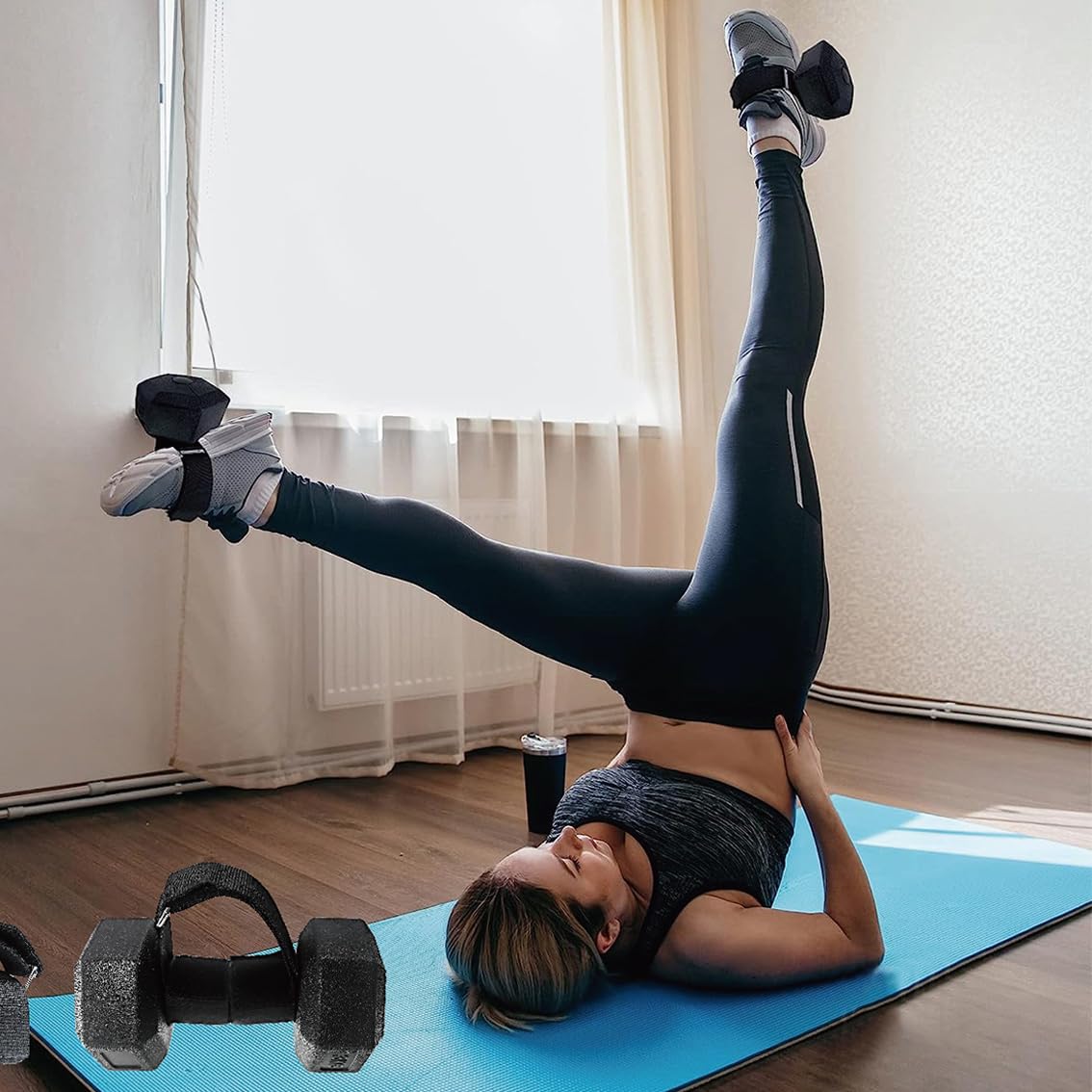 Tibialis Trainer szlufki na stopę, 2 sztuki, regulowane hantle kostka, paski do mocowania kostka, kickbacks, do treningu siłowego nóg, dla mężczyzn i kobiet