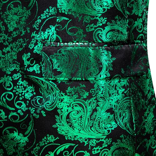 Image of Barry. Wang Men's Sport Coats & Blazers Flower Suit Jacket 1 Button Paisley Tuxedo Mardi Gras Carnival Parade Gift