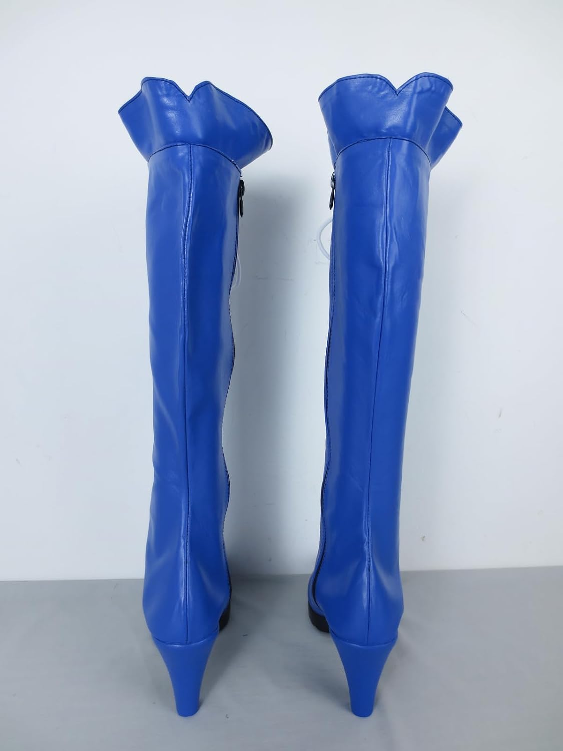 Yuancoser Women Blue Cosplay Shoes Anime Heel Boots X002