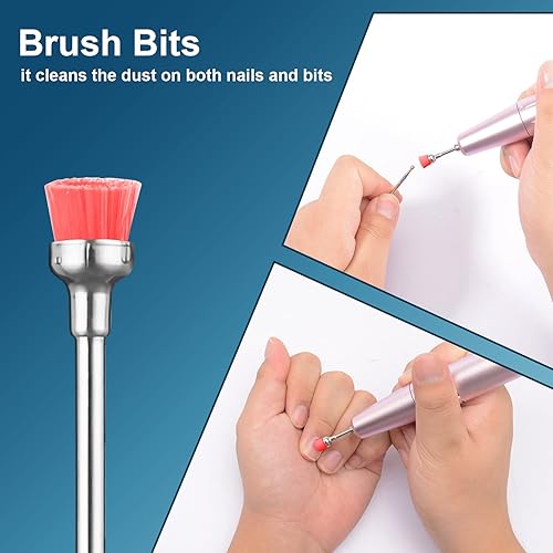 Miniatura 3 de 10 brocas de uñas Emery de 332 pulgadas para taladro de uñas (brocas para clavos) para uñas acrílicas, para manicura y pedicura para taladro