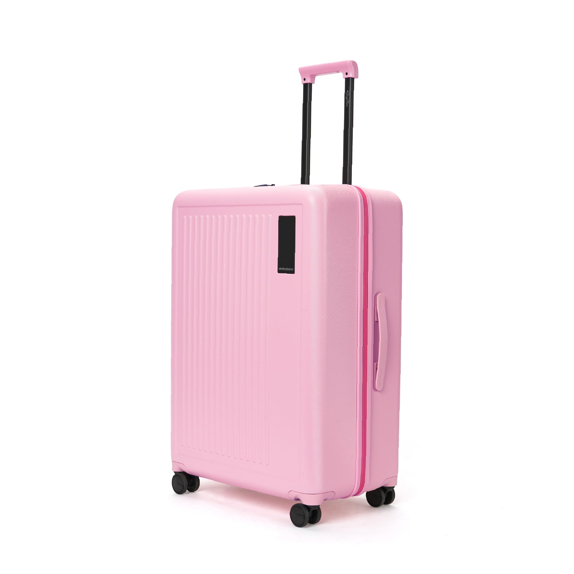 MOKOBARA Transit Check-in Large Trolley Bag 74cm 100L Pink | Lightweight Polycarbonate Hardshell 360° 8 Silent Ninja Wheels Combination TSA Lock Premium Zipper 15+ Days Travel Suitcase