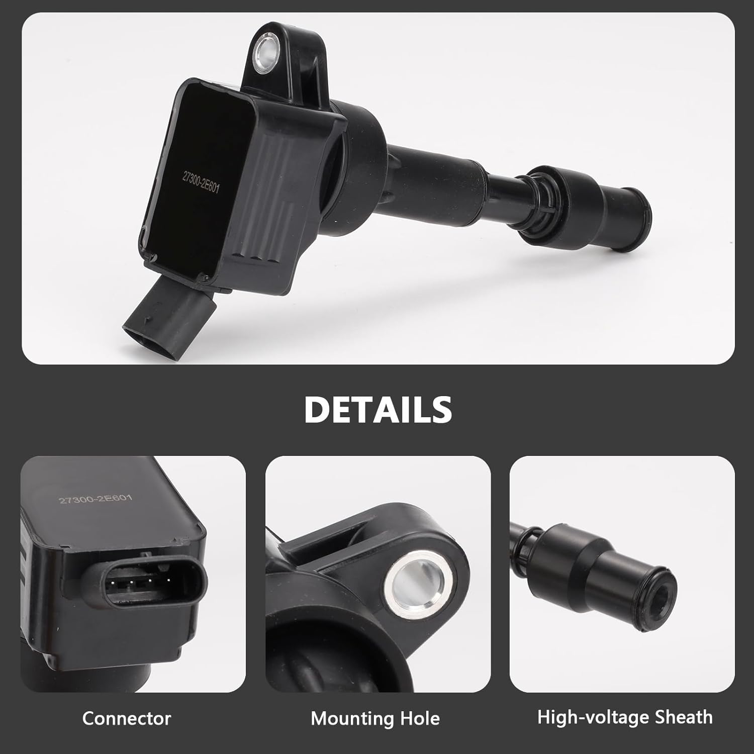 UF816 OEM Ignition Coil - Compatible with 2016-2022 Hyundai Kona Sonata Veloster Forte Optima - L4 2.0L Engines - Replaces # UF816 273002E601 B288