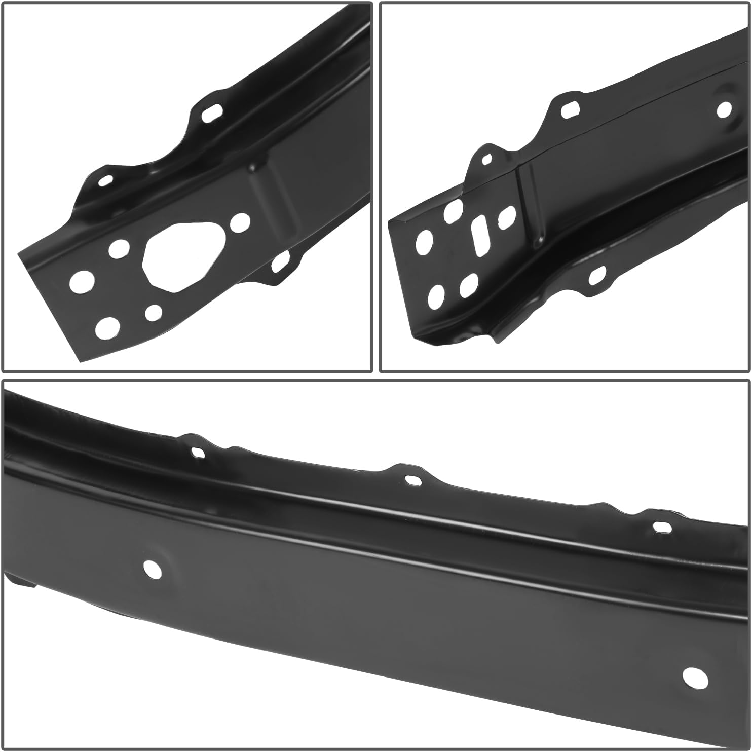 TO1006209 Front Bumper Reinforcement Steel Impact Face Bar Compatible with Toyota Prius C Yaris Scion XD 2006-2015, Primered Black