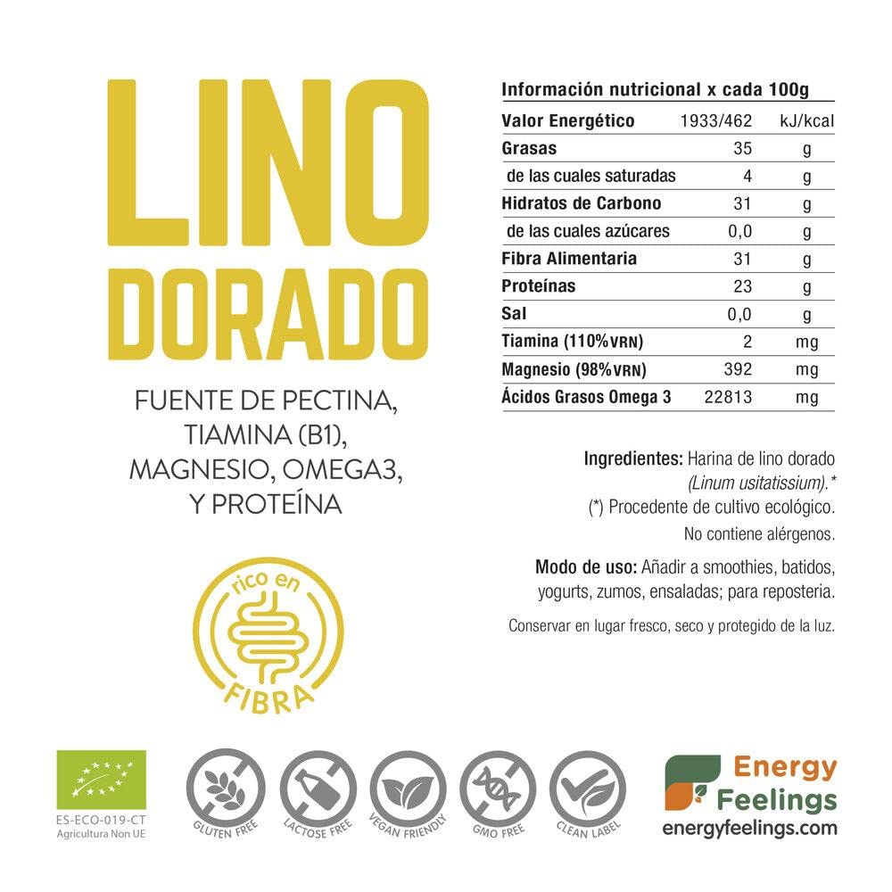 LINO DORADO EN POLVO ECO 500 GR