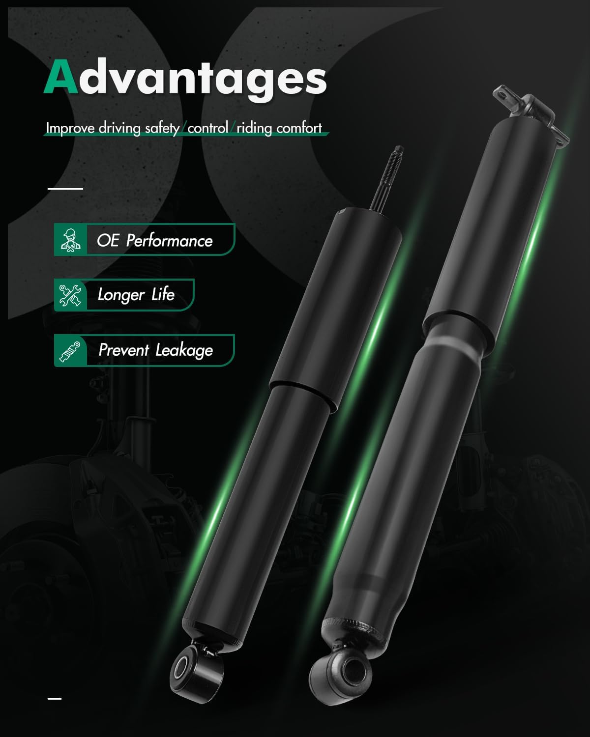 SCITOO Compatible fit for Shocks, Front Rear Gas Struts Shock Absorbers for 04 05 06 07 08 09 10 11 12 Chevrolet Colorado,04 05 06 07 08 09 10 11 12 GMC Canyon 344465 911229 344466 911230 Set of 4