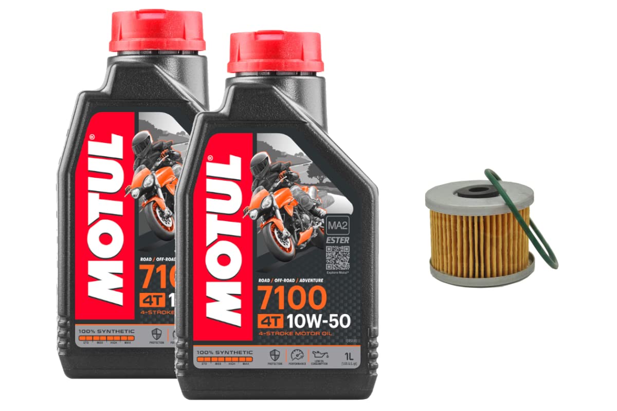 Kit de revisión Zontes ZT 310 filtro de aceite + compatible con Motul 7100 10W50 2 l