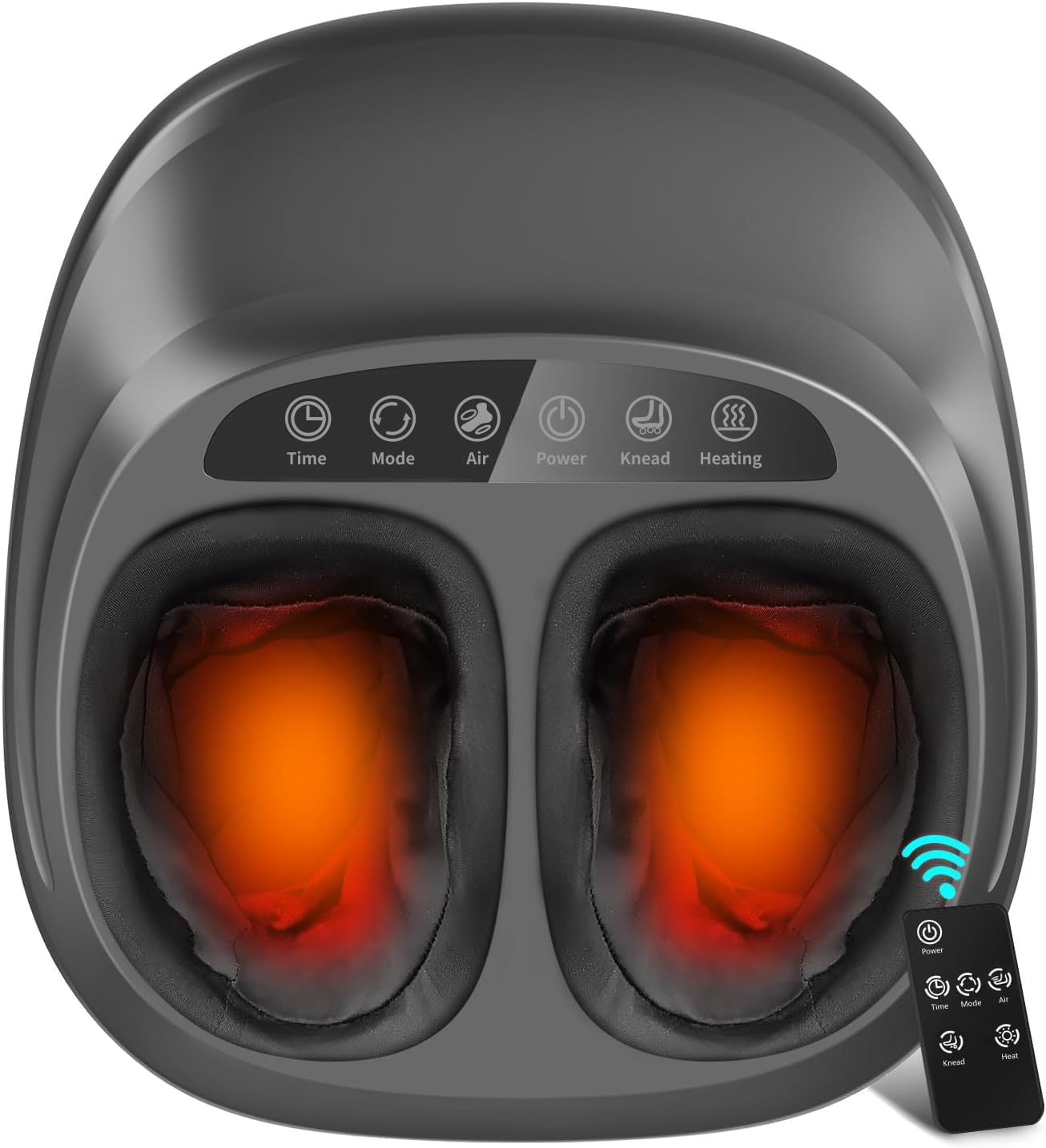 Foot Massager Machine, Shiatsu Foot Massager with Heat, Remote Control, Multiple Massage Modes & Adjustable Intensity, Deep-Kneading Massager Fits Feet Up to Women Size 12, Black/ZL1 16.7*15.6*9.3/ZL1