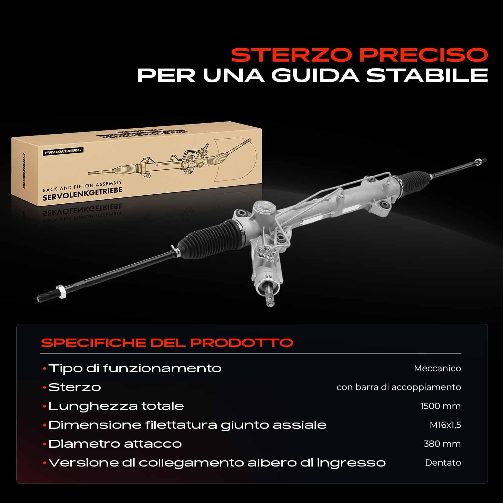 Frankberg Tiranti Ingranaggio dello sterzo Compatibile con Sprinter 3 5-T Pianale/Telaio B906 Sprinter 3-T Bus B906 Sprinter 5-T Pianale/Telaio B906 Sprinter 3 5-T Furgone B906 9064600400