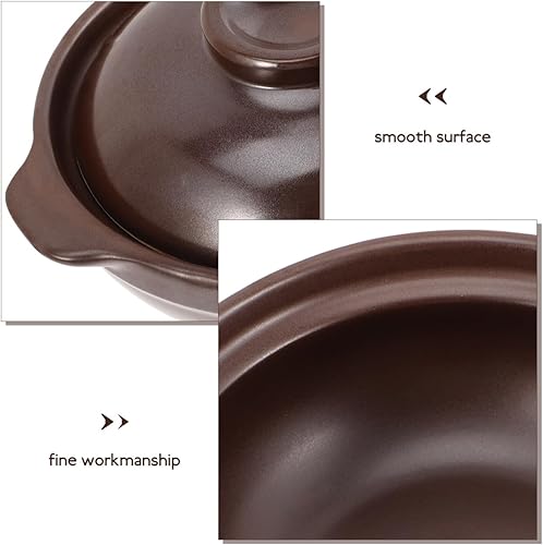 Miniatura 5 de Utensilios de cocina Cerote Herramientas japonesas Ollas de estofado con tapas Olla de cerámica Cazuela de cerámica Olla de arcilla Olla de sopa