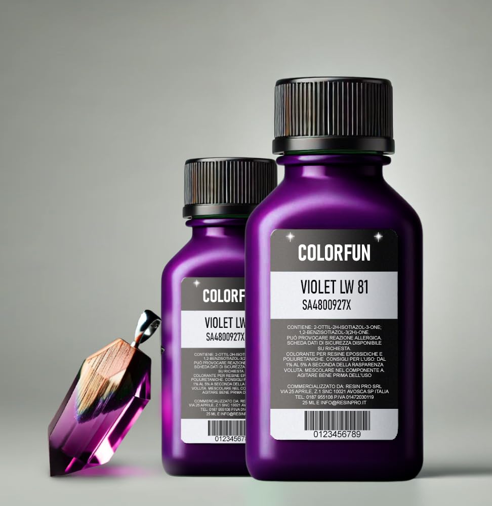 Resin Pro Colour Fun Brilliant Violet Dye Colour, Colouring Liquid for Transparent Epoxy Resin, Ideal for Arts, Hobbies and DIY- 75ml — image 1