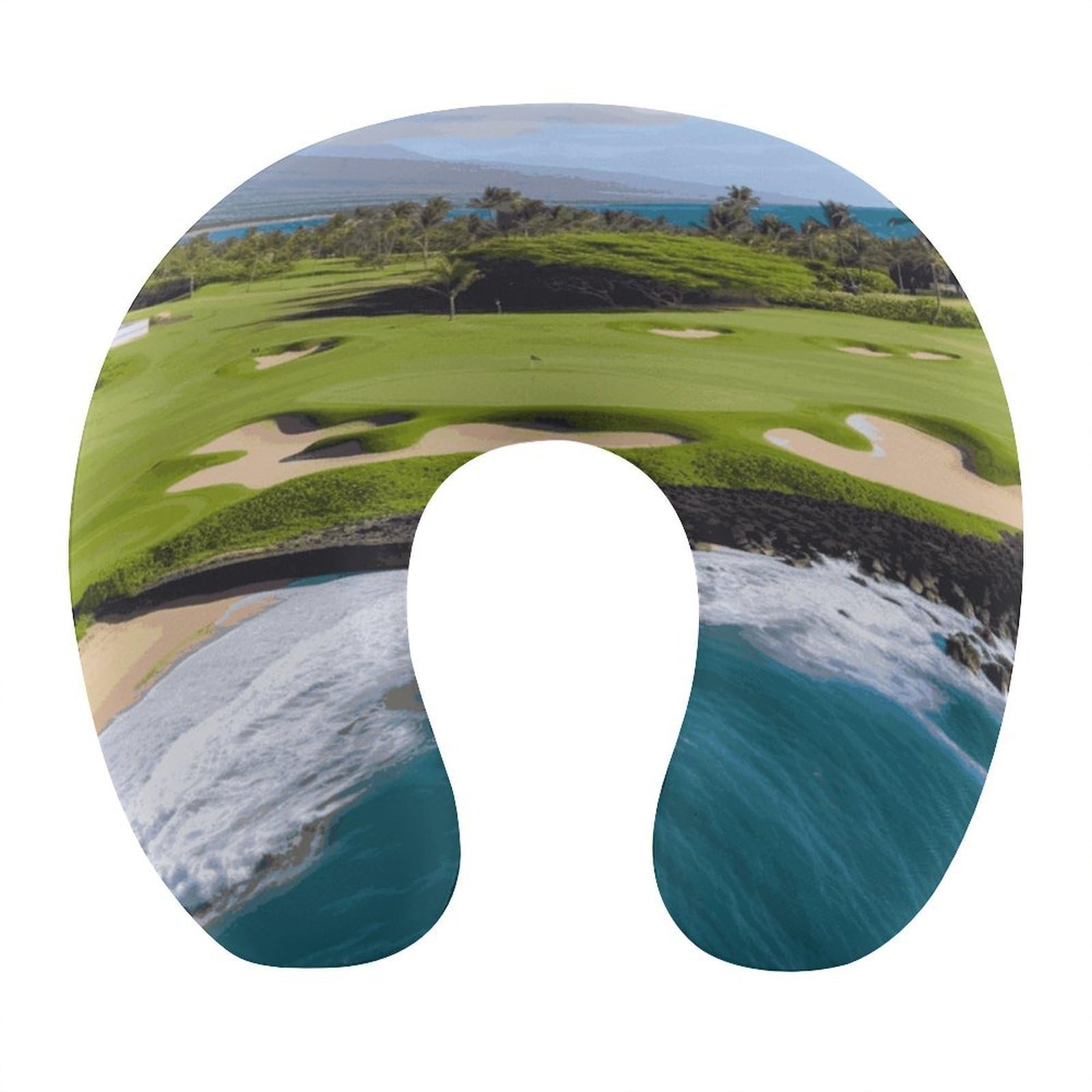Btcowzrv Style Hawaii Beach Golf Course U Shaped Neck Pillow Travel Pillows