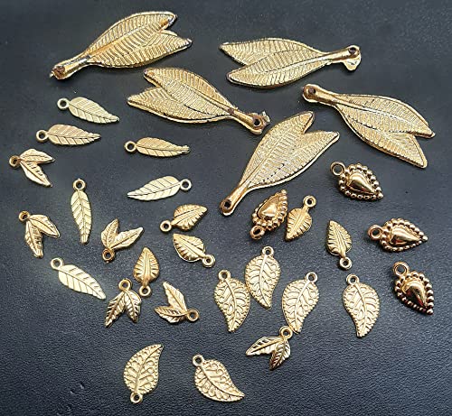 Image of eshoppee 200 gm Golden Color Set of 6 Plastic Beads for Jewellery Making kit Art and Crafts Materials for Necklace Bracelet Earring Making Materials DIY kit (1)