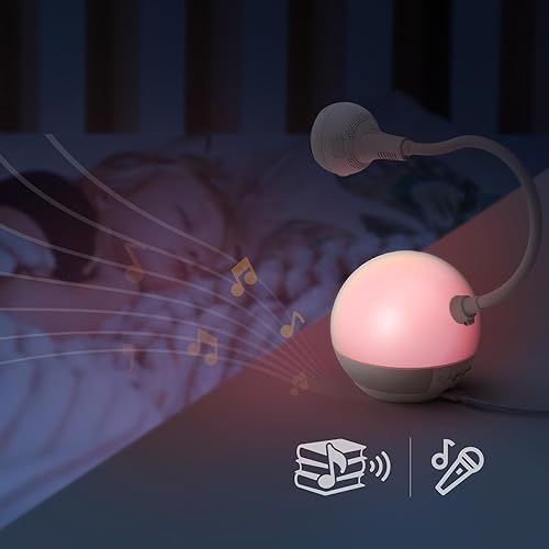 Miniatura 3 de CHILLAX Baby Monitor Baby Mood Plus, cámara HD 1080p de 5 pulgadas, monitor de bebé Wi-Fi, con entrenador de sueño y luz de estado de ánimo, cuello