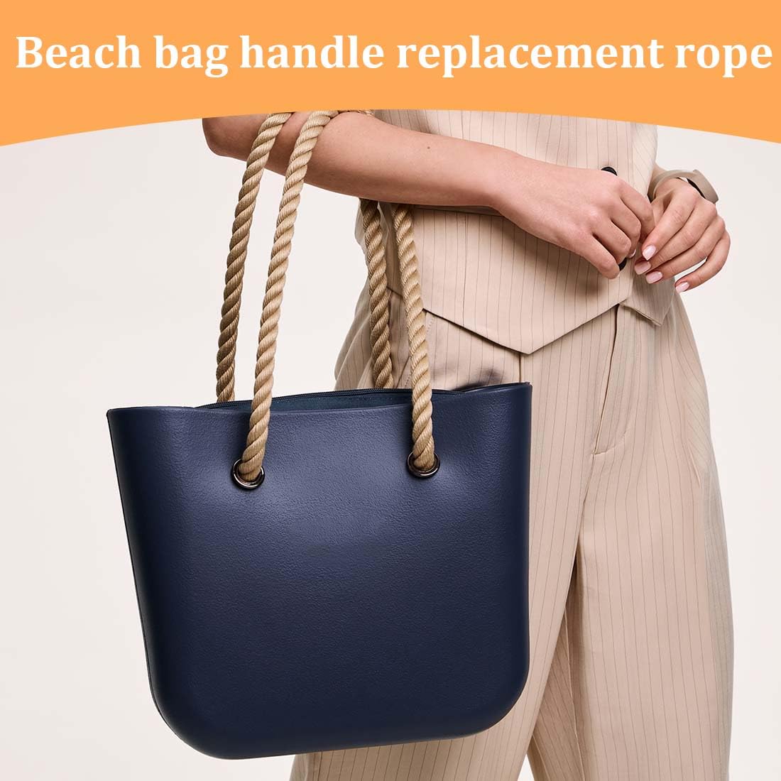 GXGM 2 asas de repuesto para bolso de playa, asa larga clásica, asa de cuerda de repuesto, asas de bolso, accesorios DIY para mujeres