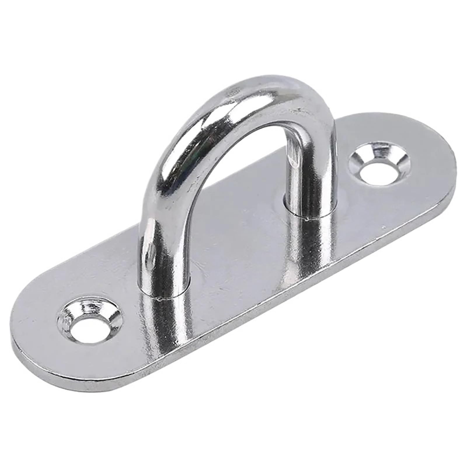 LTYKNGH Eye Plate 4pcs M5 M6 M8 Hook Hooks Eye Plate Heavy Oblong Duty Steel Stainless Pad U Boat Ceiling Hanger Ring Hammock(M5 4.5x1.5x2cm)