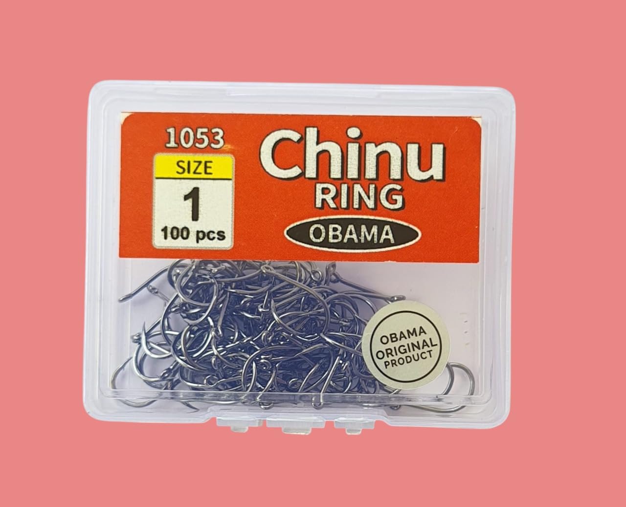 Pro Hunter Chinu Ring Fishing Hooks, Size 1, Stainless Steel, Silver, Barbed, Pack of 100, for Freshwater Fish-picture-16