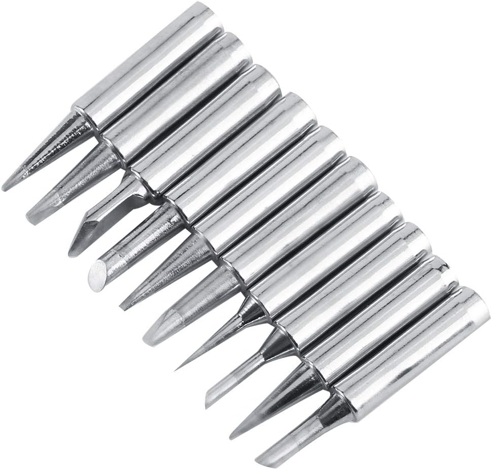 10pcs Set Soldering Soldering Iron Tips Iron Tips 900M T free Copper