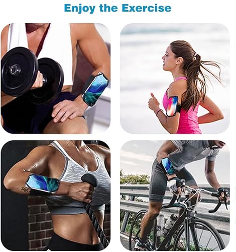 Miniatura 3 de Soporte desmontable giratorio de 360 para teléfono celular con bolsa para auriculares para correr, ciclismo, brazalete deportivo universal, soporte