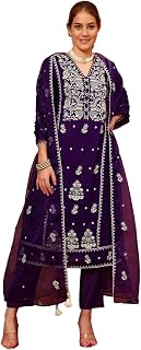 SHOPPING QUEEN Women's Silk Embroidered Kurta, Pyjama & Dupatta Set Price In India
