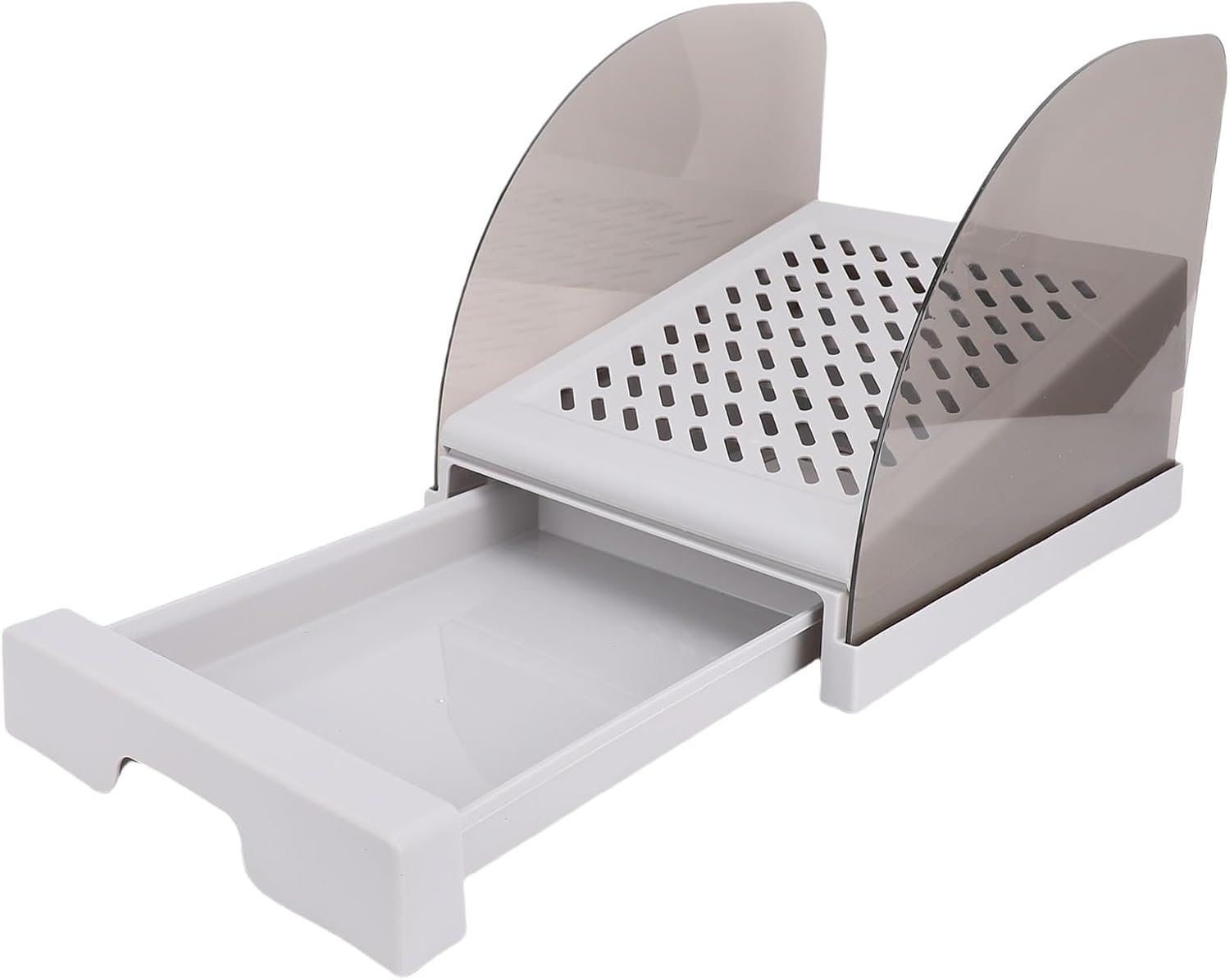 CUIFATI Elevated Litter Step, Cat Litter Ramp Adjustable Height for Pet (Grey)