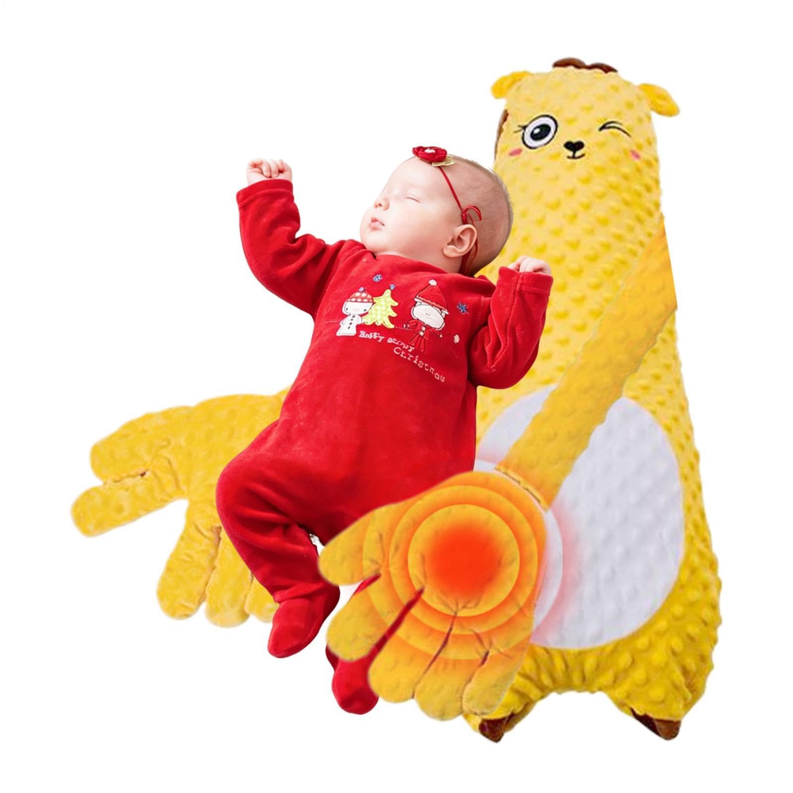 Baby-Kissen, Sanfte Wärmekompresse, Komfort: 73 X 28 X 15 Cm, Intelligente Babybett-Schnuller Mit Heißkompresse In Giraffenform, Elektrisches Plüschkissen Mit Klatschender Handfläche, Multi-Mode-Beruh
