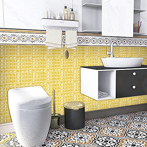 Tunkence 10 Pieces Mosaic Art Tiles Peel And Stick Backsplash Wall Tile 3D Self Adhesive Tiles For Kitchen Backsplash And Bathroom (6X6Inch) #TOP5