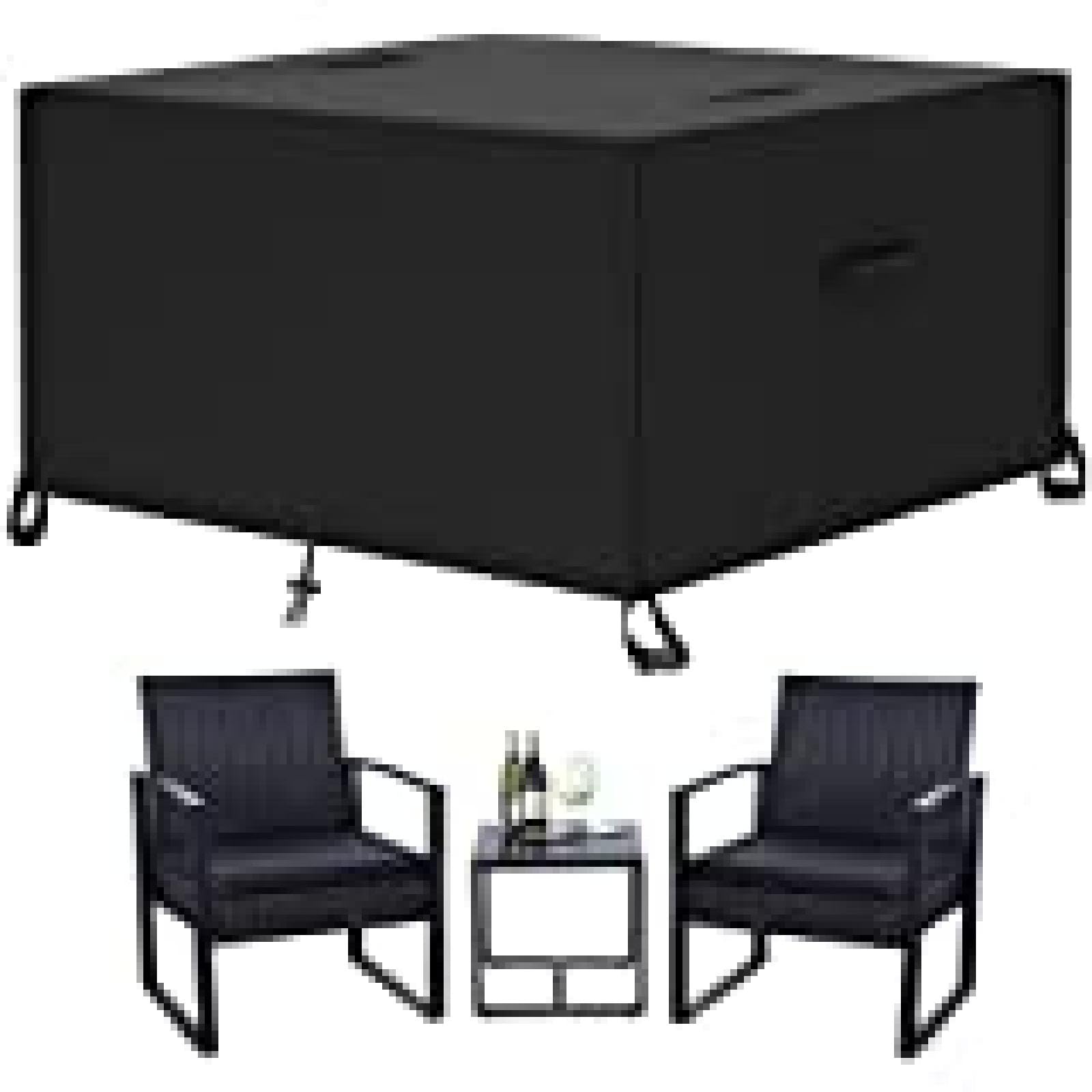 Wodoodporny pokrowiec do salonu ogrodowego, plandeka 140 x 100 x 90 cm do salonu ogrodowego, tkanina Oxford Chwerlast 420D, wiatroszczelna, pyłoszczelna, odporna na działanie promieni UV,