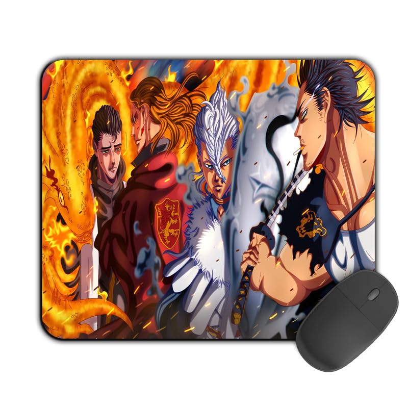 Image of Printed Design Mouse Pad Captains (200MM X 240 X 3MM) Enhance Gaming and Work Performance Comfortable and Precise Non-Slip Water Proof Black Clover Mouse Pad.