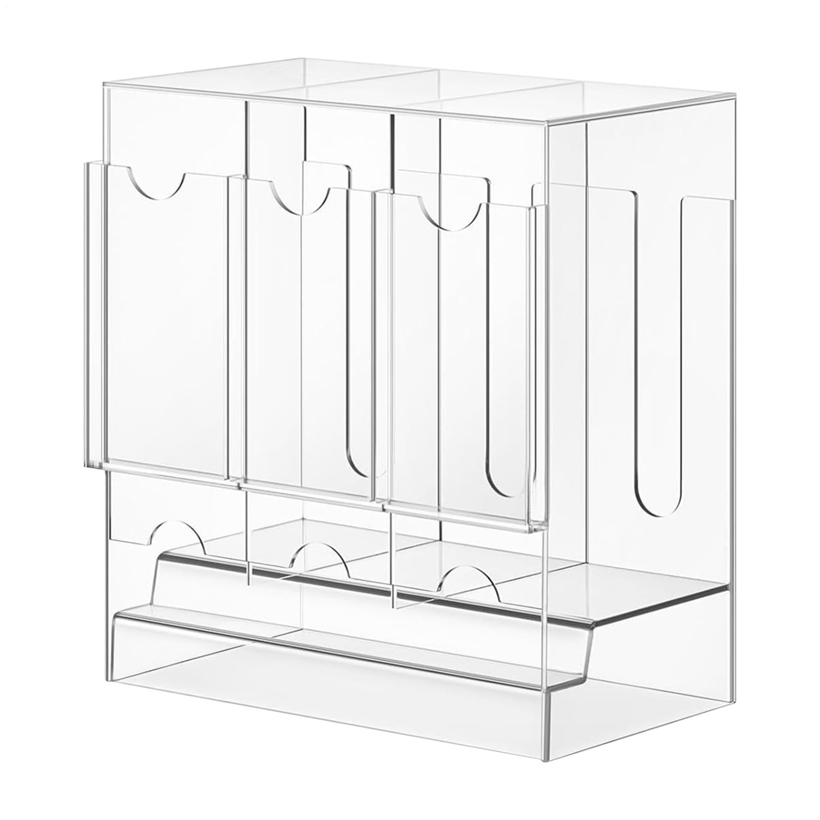 Sammelkarten-Spender Acryl-Display mit Aufbewahrungsschutz-Vorrichtung und | Sammelkarten-Organizer 3-Fach Für Zimmer Sammlung Schreibtisch Zuhause Display Aufbewahrung Acryl-Ausgab
