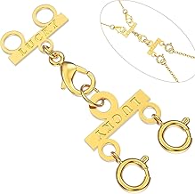 Multi Necklace Layering Clasps, Gold and Silver Necklace Connectors for Multiple Necklaces Seperator Clasp for Layered Look