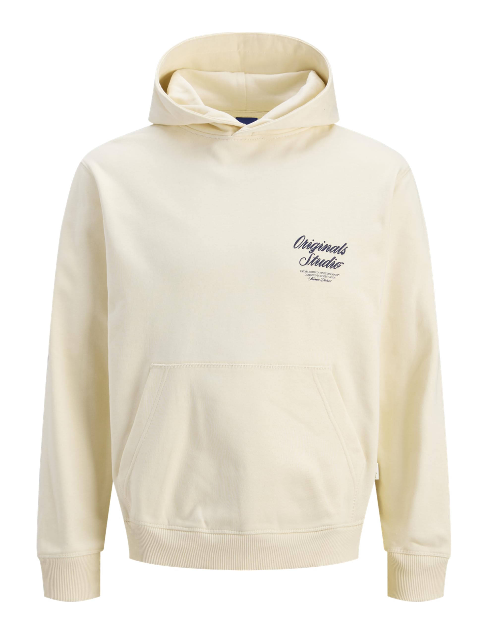 JACK & JONES Jornorrebro Typo Back Sweat Hood Sn, Antique White, XL