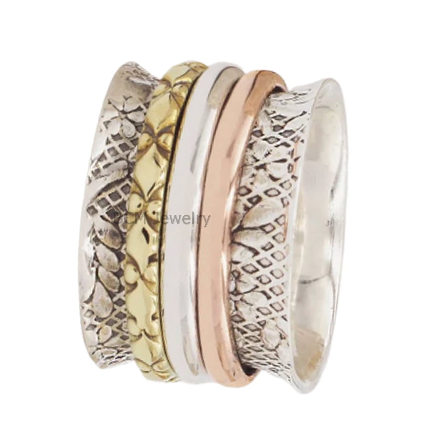 925 Sterling Silver Meditation Spinner Anxiety Ring for Men, Women &, Worry, Thumb, Yoga handmade, Christmas Gift