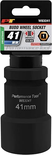 Performance Tool W83041 1-Inch Drive 41MM Metric Budd Wheel Socket Uso en Isuzu, Hino, Mitsubishi Fuso y camiones de importación