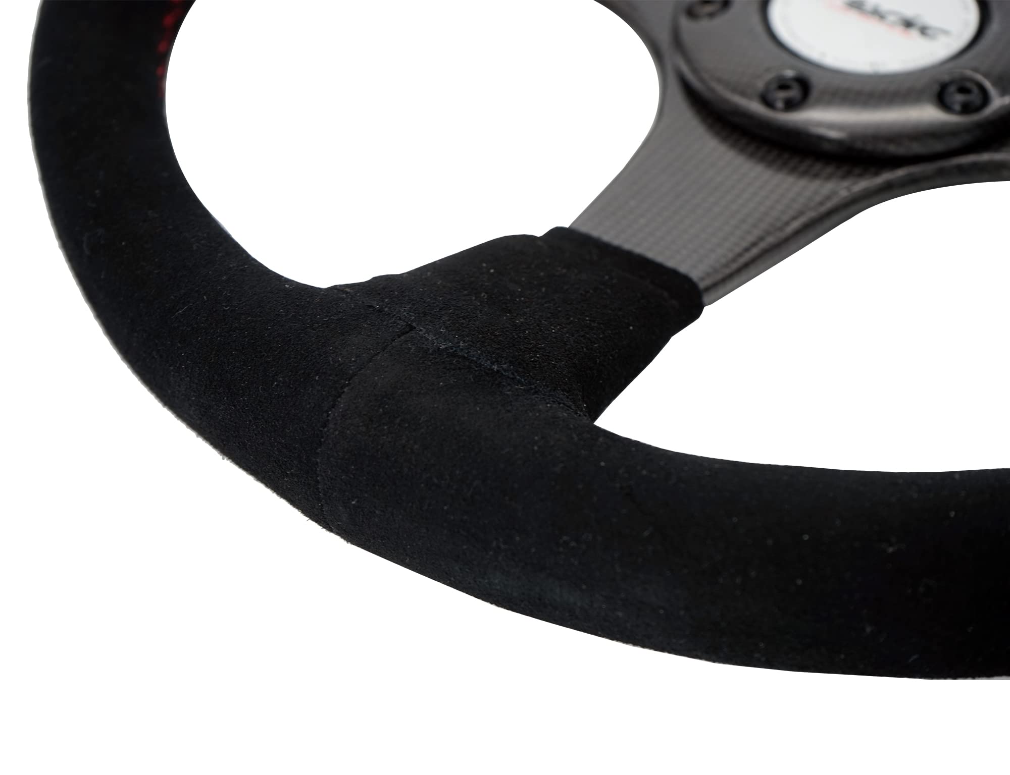 Simoni Racing WALTER Volante Sportivo Universale in Camoscio Nero, Razze in Vero Carbonio