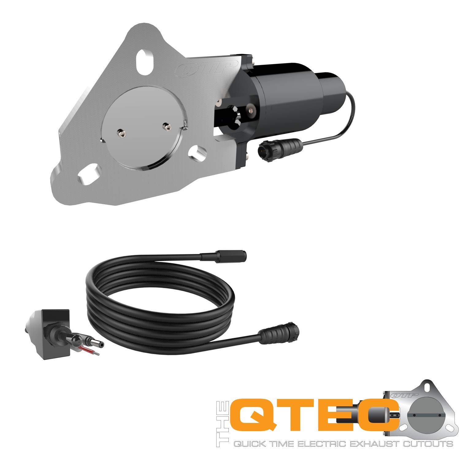 QTP 63mm / 2,5" elektrische Auspuffklappe Klappensteuerung Klappenauspuff Klappe - QTEC25