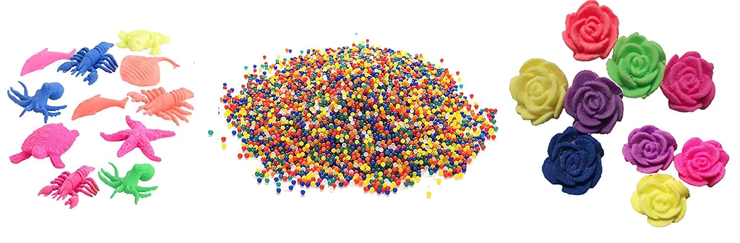 Jelly Water Beads with 12 Gel Animals Flowers Pack of 12-image-44