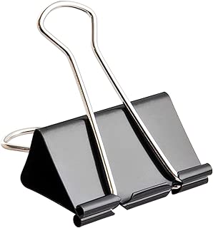 Binder Clips Extra Large 2 Inch Size, MOONLI Big Paper Clamps Clips Metal 0.8 Capacity for Office Supplies 22 Pack, Black - coolthings.us