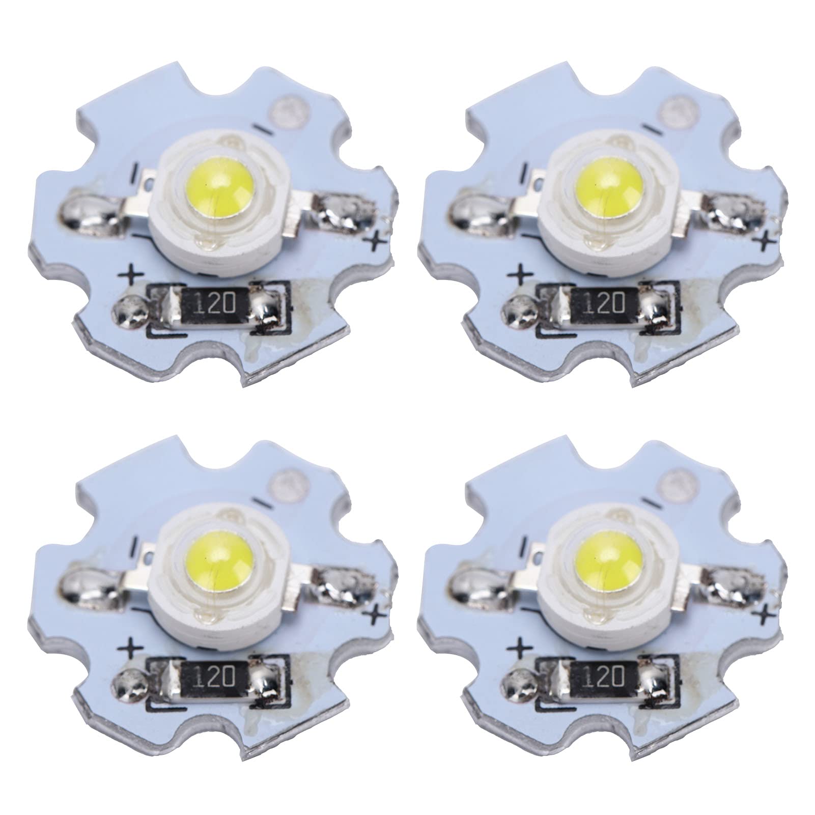 Haofy 25Pcs 0.5W 5V LED Lamp Bead Light Source Chip with Aluminum Plate, High Brightness, Low Power Consumption, Easy Installation for Flashlights, DIY Modeling Lights, Headlights