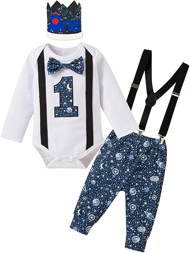 Miniatura 7 de Conjunto de disfraz de 3 piezas para el primer cumpleaños de Baby Boys
