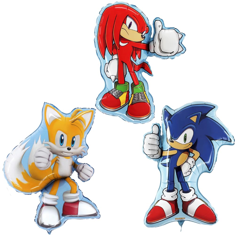 Toyland® Pack Of 3, Sonic & Friends Foil Balloon Pack, 1 x 74cm (29") Sonic
