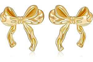 Delicate Ribbon Bow Earrings for Women Christmas Jewelry
