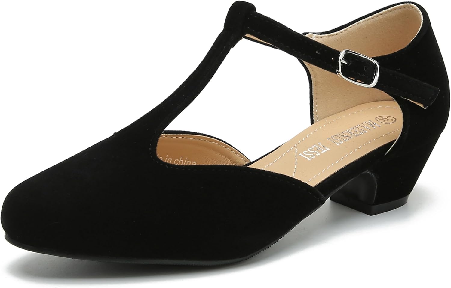 MAIERNISI Women's Pumps - Low Block Heel Comfort