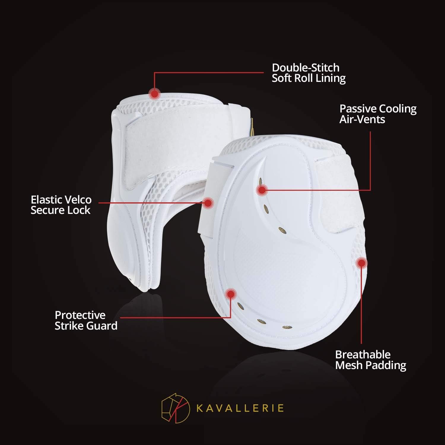 Kavallerie Classic Fetlock Boots, Impact-Absorbing and Air-Perforated Material, Durable & Evenly Distributes Pressure, Fetlock Injury Protection, Non- Slip with Soft Lining Show Jumping Boots: Sports & Outdoors